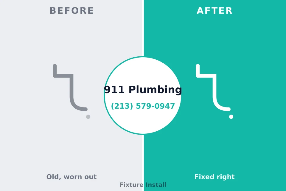 Before and after: plumbing company Mansfield, LA